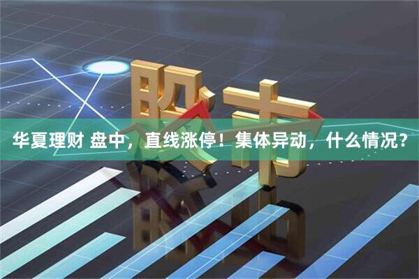 华夏理财 盘中，直线涨停！集体异动，什么情况？